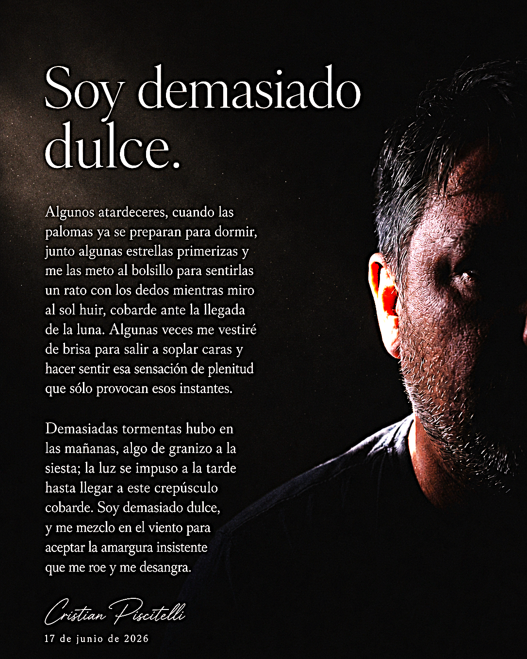 Soy demasiado dulce: la belleza cuando algo roe por dentro